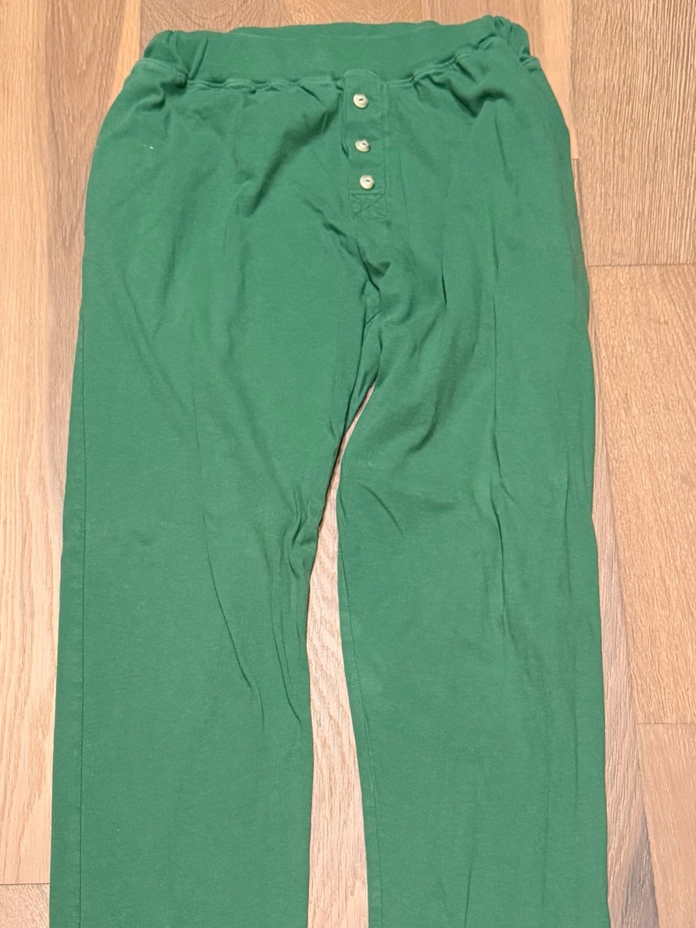 DONNI. Green Track Pants with Button Fly